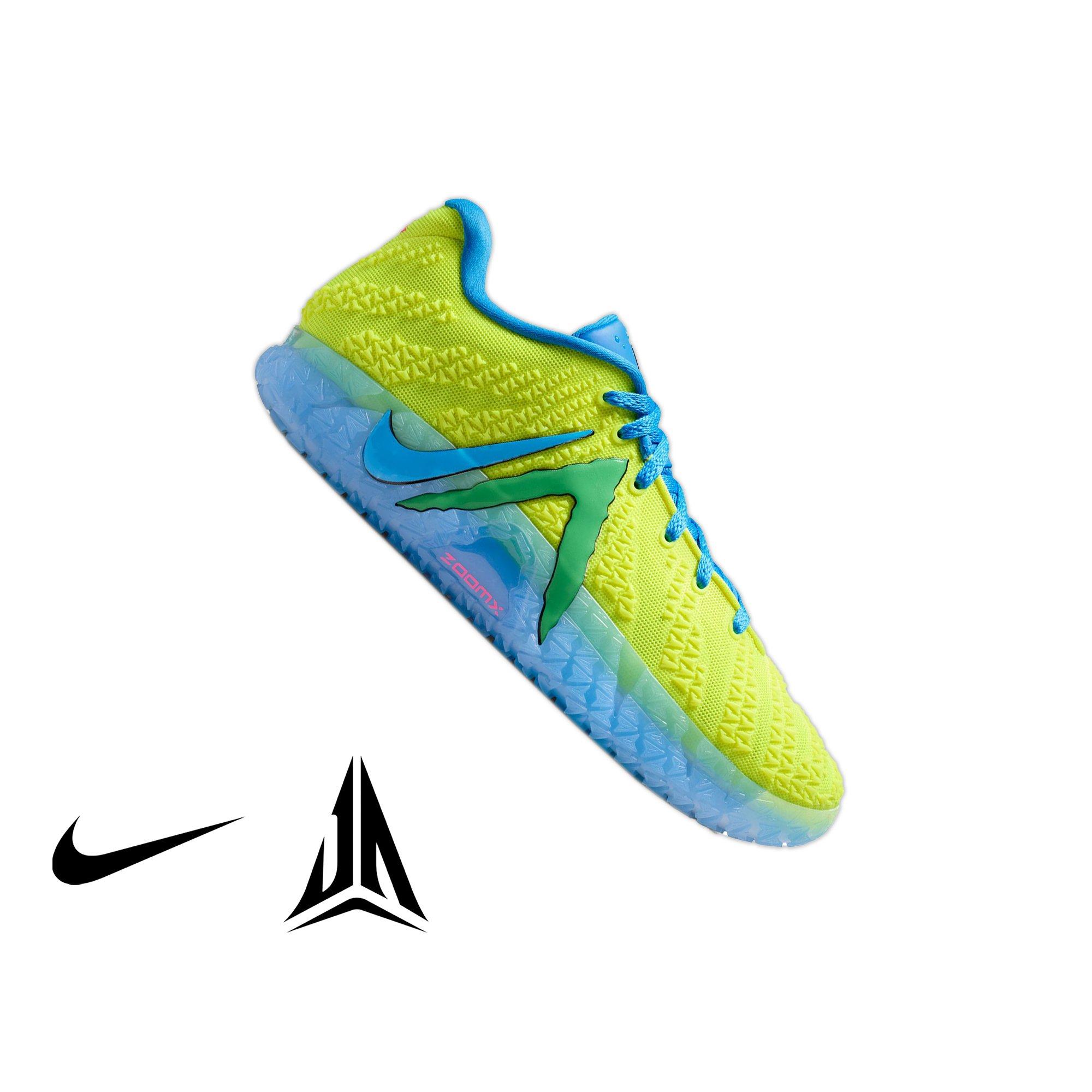Nike Ja 3 "Kool Aid" Grade School Kids' Basketball Shoe - LEMON VENOM/PHOTO BLUE/GREEN SPARK